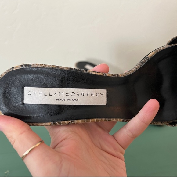Stella McCartney Vegan Snakeskin Heeled Open Toe Sandals 38 - Picture 4 of 9